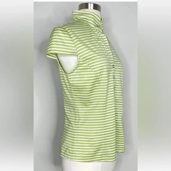 Lafayette 148 New York Cap Sleev Stripped Top. Size: M - Picture 2 of 7